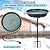 Yiabivo Heated Bird Bath for Outdoors,75W Bird Bath Water Heater Bird Bath Deicer,Heated Bird Baths Thermostat Control Weather Resistance Available with Stable Metal Pole for All Seasons-Green