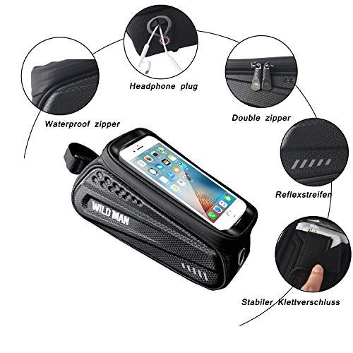 WILD MAN Borsa da manubrio per bicicletta