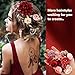 Ahoney 20 Pieces Red Rose Hair Clips for Women Girls Hair, Artificial Flowers Floral Alligator Clips Flowers Hair Pins Valentines Hair Accessories for Mexican Prom Gothic Party Hair Decor (Red)