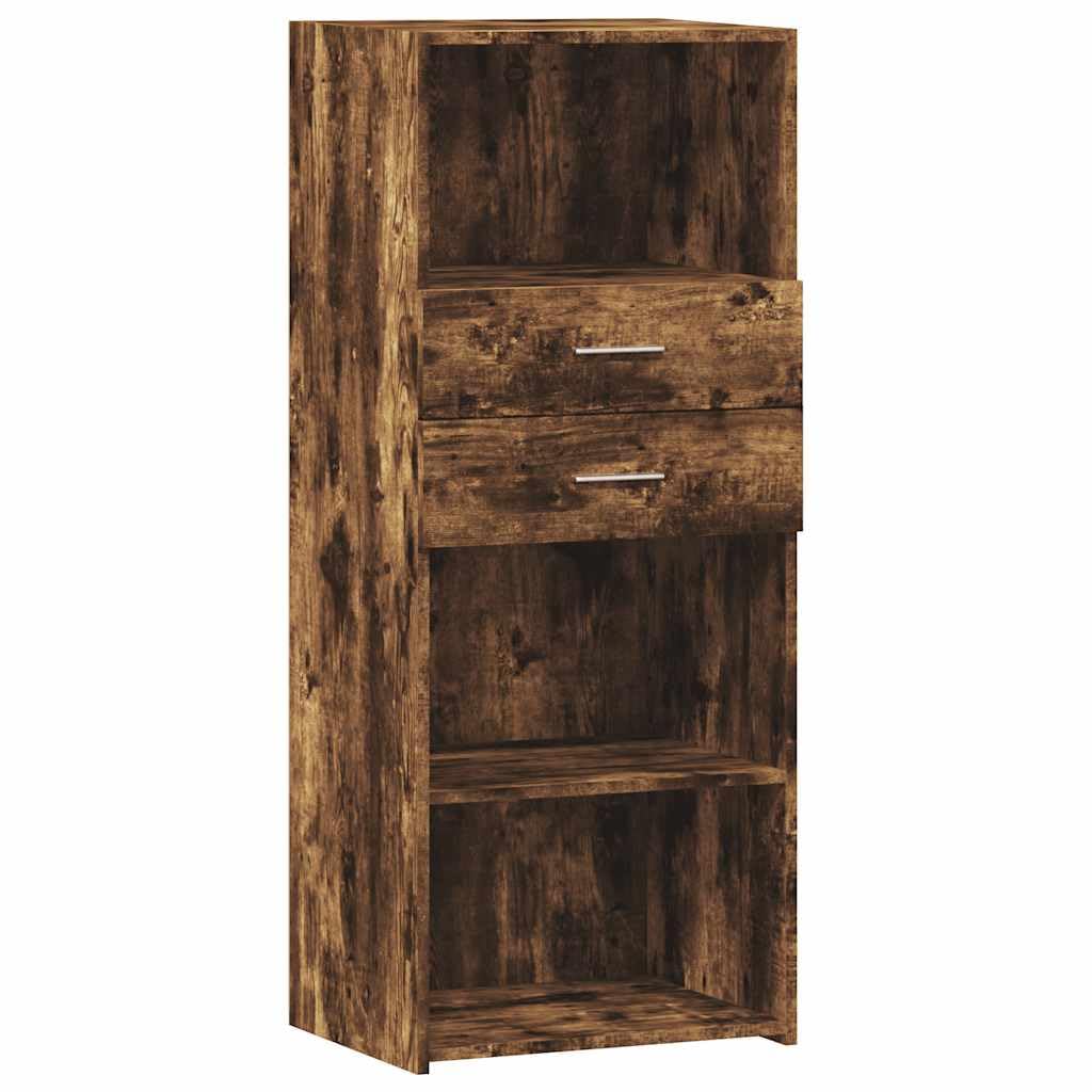 Armadio alto in legno di rovere affumicato, 50 x 42,5 x 124 cm