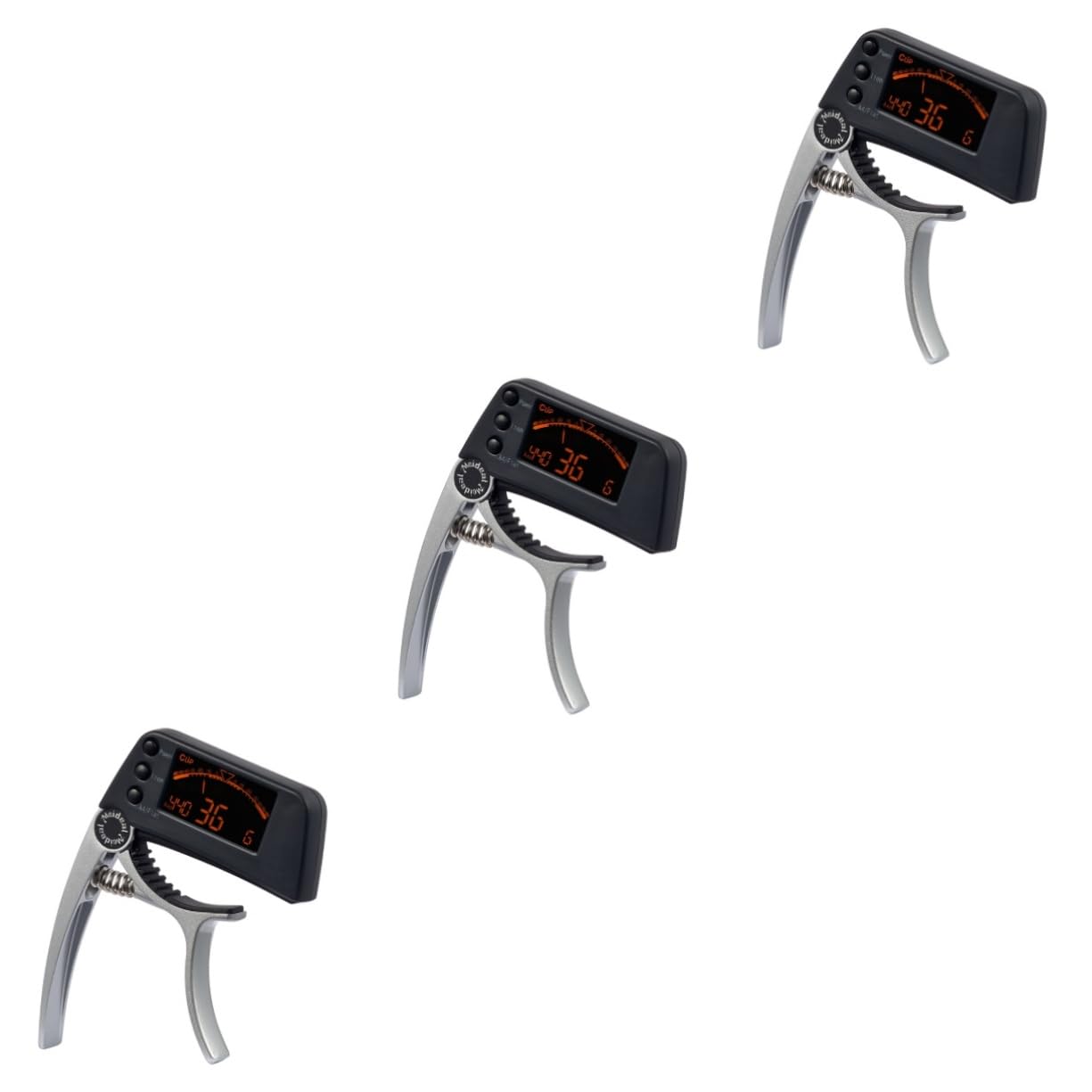 Toyvian 3stücke Elektronisches Gitarren-stimmgerät Und Kapodaster Clip Akustik Gitarre Lcd-anzeige Für Ukulele Und Banjo Silber