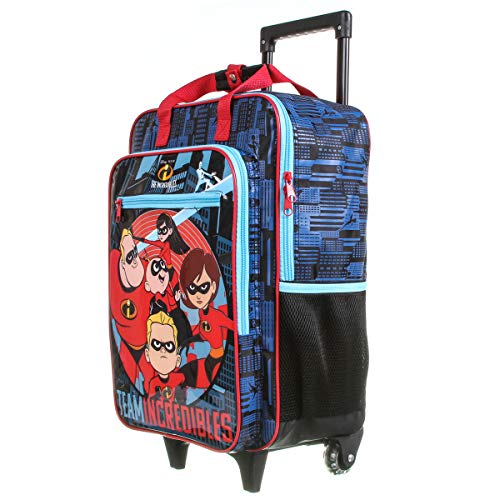 Mala Escolar com Rodinhas, Os Incríveis, Dermiwil, 37432, Azul e Vermelho