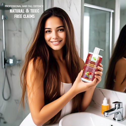Image of Hair Fall Defense Shampoo 300ml | 10X Hair Fall Control & Hair Growth Care with Keratin, Biotin, Ceramide & Hyaluronic Acid | Sulphate & Paraben Free Clarifying Shampoo for Dry, Frizzy & Damaged Hair | Men & Women |