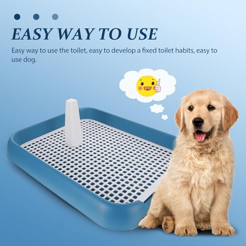 ULTECHNOVO Indoor Dog Potty Tray – 18.11″ L x 14.96″ W Mesh Dog Training Toilet Plastic Potty Tray Puppy Toilet Antis-Slide Dog Toilet Training Tray Holder for Small and Medium Dogs (Blue) ULTECHNOVO Indoor Dog Potty Tray – 18.11″ L x 14.96″ W Mesh Dog Training Toilet Plastic Potty Tray Puppy Toilet Antis-Slide Dog Toilet Training Tray Holder for Small and Medium Dogs (Blue)
