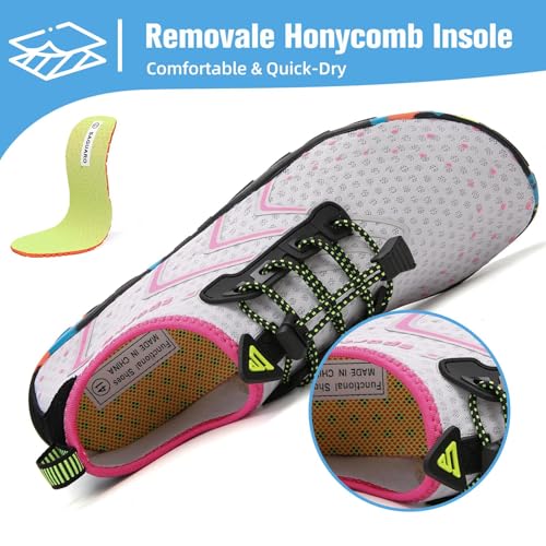Image of Mishansha Water Shoes for Women Men, Quick-Dry Barefoot Swim Shoes with Drainage Holes, Lightweight Aqua Shoe for Beach Pool River Boating Yoga Walking