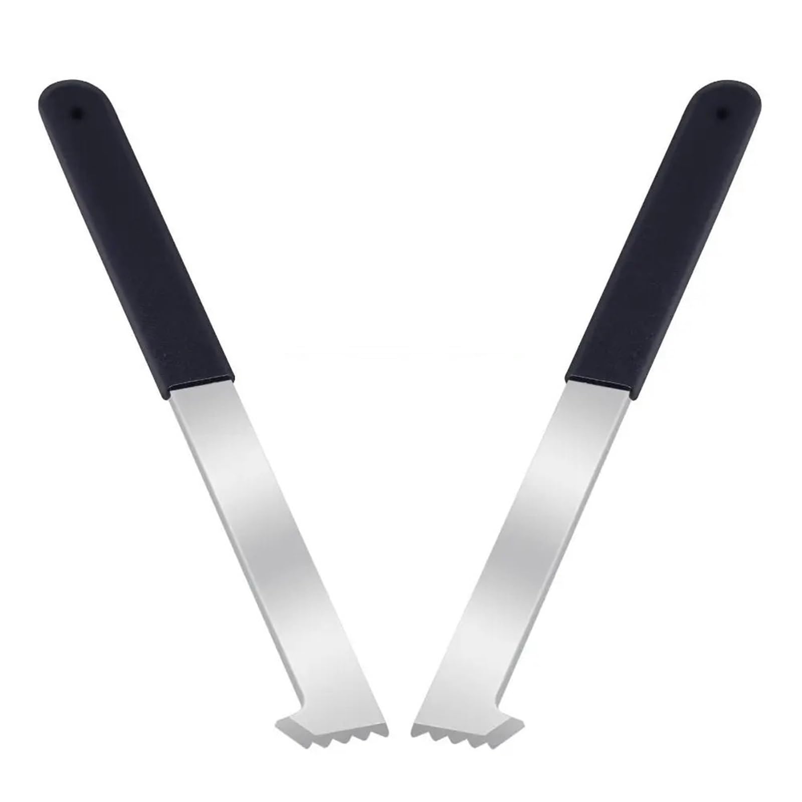 2Pcs Micro-Toothed Joint Scrapers Paving Puller Gripper Slots Double Scraper Paver Non-Slip Grip Carbon Steel for Blocks(Wrench-2pcs)