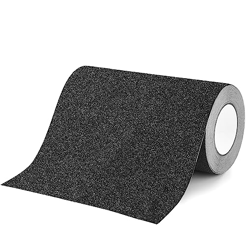 Image of Qingluan Anti Slip Tape Heavy Duty Grip Tape Non Slip Stair Treads Waterproof High Traction Safety Tape for Indoor Outdoor Stairs Steps Floors (Black, 12 Inch x 32.8ft)