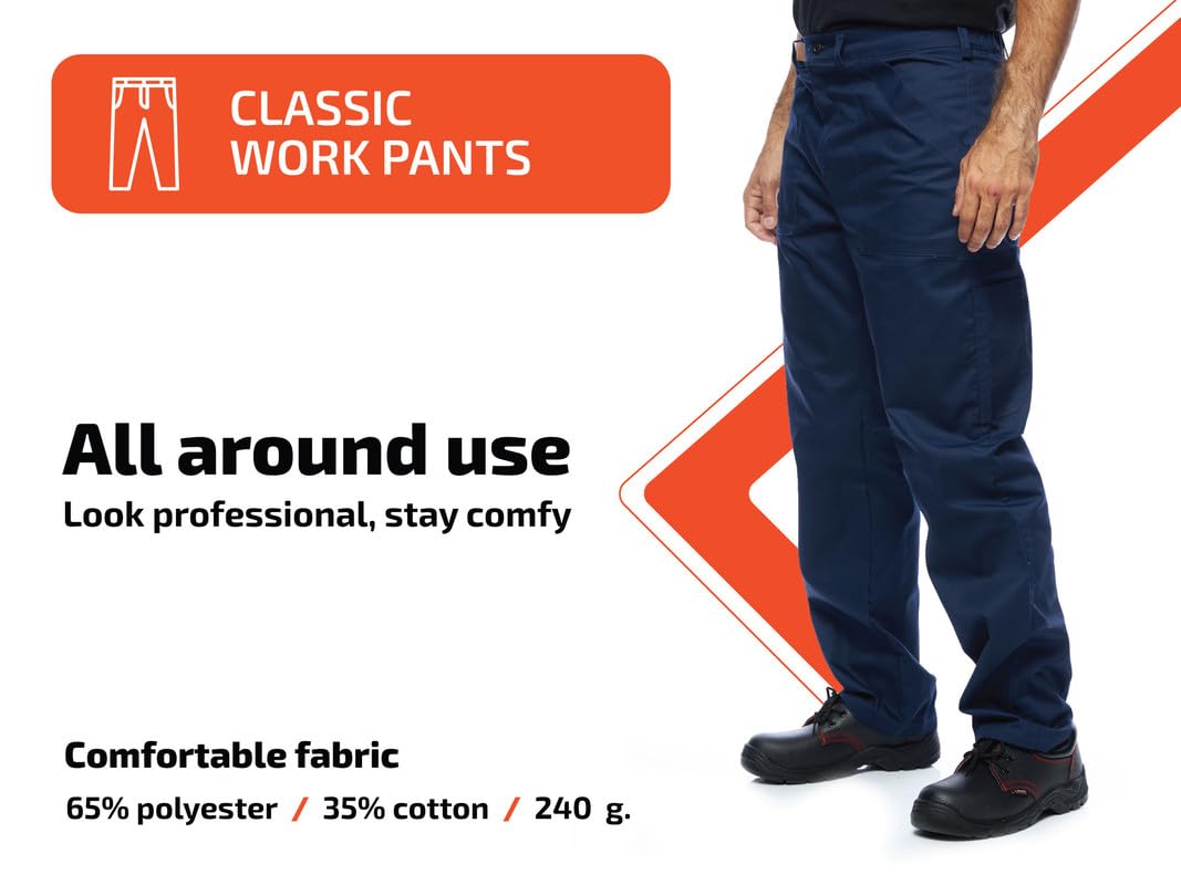 MAZALAT work wear Pantalones de Trabajo para Hombres, Pantalones de Seguridad, Pantalones de Trabajo de Modelo Clásico, Pantalones cargo, Ropa de Trabajo
