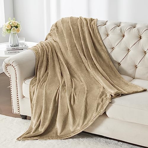 Image of BEDELITE Fleece Blanket Camel Throw Blankets for Couch & Bed, Luxury Plush Cozy Fuzzy Blanket 50x60 inches, Super Soft Warm Lightweight Throw Blanket for Travel Camping