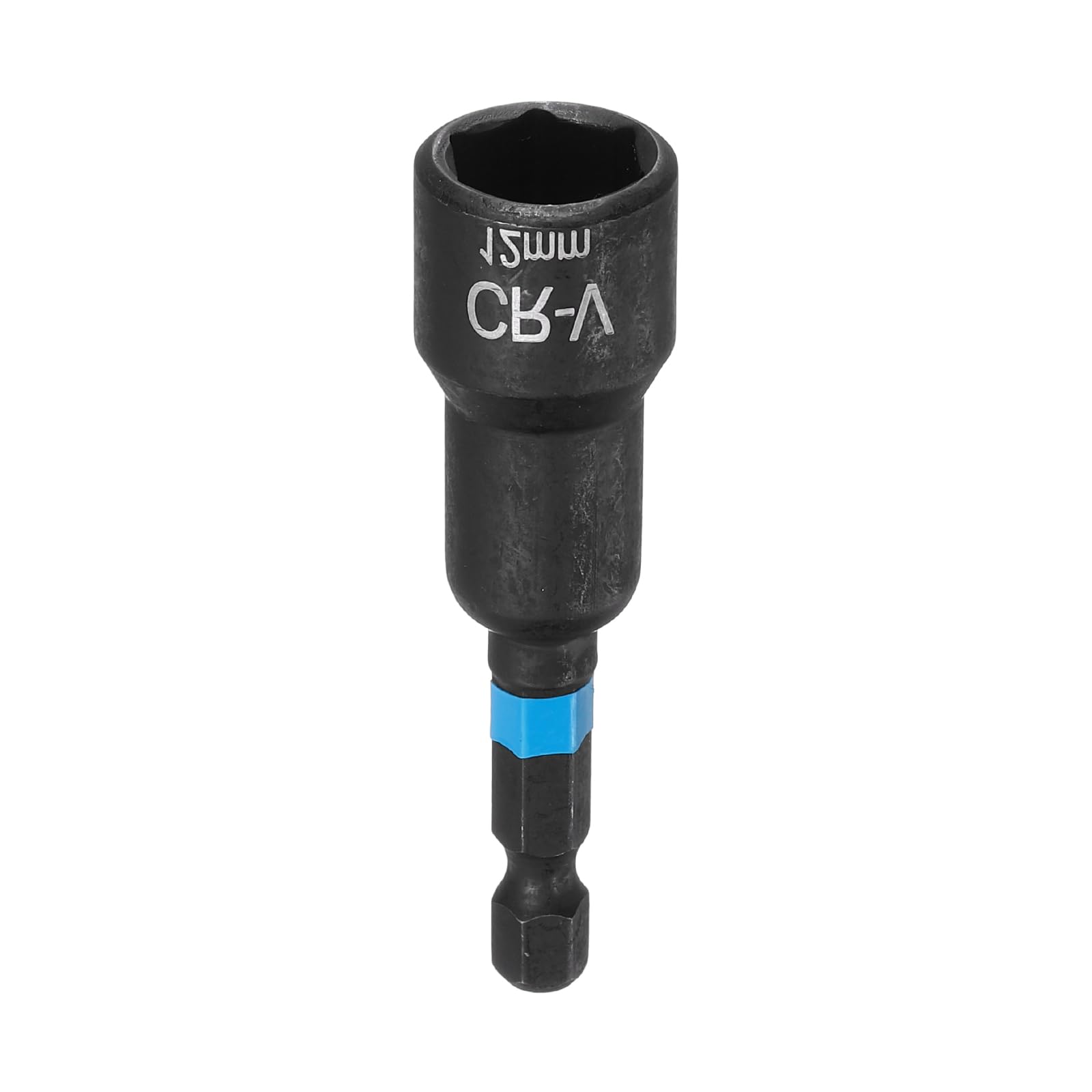 sourcing map Nut Driver Drill Bit 12mm Metric Socket 1/4" Hex Shank 2.56" (65mm) Magnetic 6-Point Sockets Quick Change Cr-V Steel Bolt Setters for Power Drill Drivers