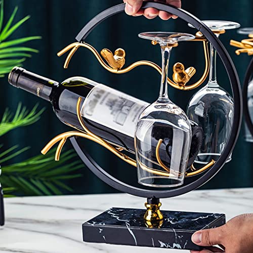 Soporte para botellas de vino de hierro para mesa miniatura 7