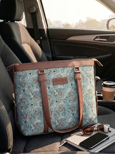 Image of Stylish Tote Bags for Office Use | Laptop Bag 15.6 inch | Purse for Women | Vegan Leather Handbag | Daily & Travel Use |
