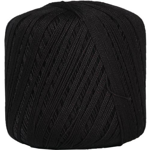 Image of ThreadArt 100% Cotton Crochet Thread Size 10, Black 13 | Soft pure cotton crochet thread for lace, doilies, amigurumi and crafts. Smooth finish with crisp stitch definition.