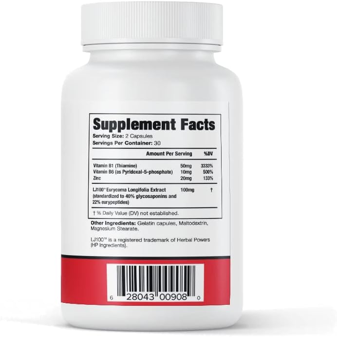 VigRX Tongkat Ali LJ100 for Men - Patented Eurycoma Longifolia with Zinc & B Vitamins - Supports Male Vitality, Energy & Performance - 60 Capsules
