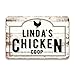 Pattern Pop Personalized Chicken Coop Metal 8 X 12 Sign