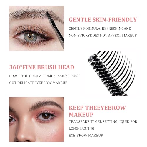 INBOLM Eyebrow Gel,Brow Gel,Long Lasting Clear Brow Gel,Waterproof Eyebrow Gel Clear,Eyebrow Glue Brow Fix Gel Clear Brow Gel,Clear Mascara For Eyebrows Styling Repair Make Up Set - Image 3