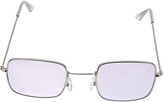 Óculos Transparentes Retrô Armação Quadrada Óculos De Sol Claros Óculos De Sol Óculos De Sol De Metal Óculos De Sol De Praia Chiques Óculos Punk Caixa Pequena Roxo Homens E