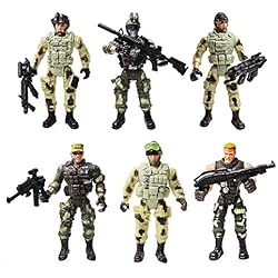 Army Men Action Figures Soldiers Toys with Weapon Accessories / SWAT Team Figure Military Playset for Boys Girls Children Kids 3 4 5 6 7 8 9 Years Old,Great as Christmas,Birthday(Special Troops)
