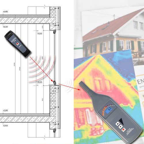 Ultraschall-Lecksuchgerät Leckage-Ortung Schall-/ Geräuschmessung Empfänger & Sender Energiekosten Tür Fenster Dichtigkeitsprüfung US3