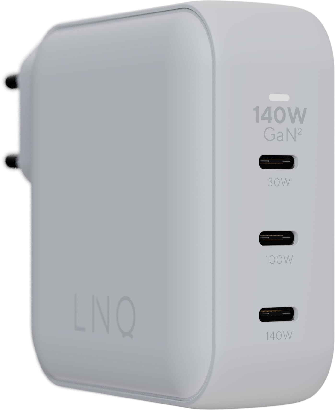 Linq Connects Caricabatterie per laptop 140W GAN2 - Caricatore rapido con tecnologia GAN avanzata - Adattatore USB-C Power Delivery per laptop, tablet e smartphone