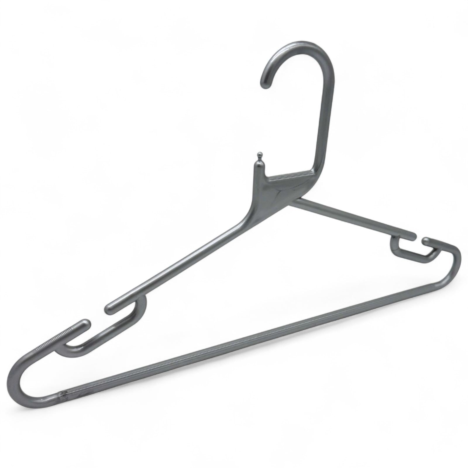 Heavy Duty Plastic Adult Coat Hangers with Trouser Bar & Shoulder Notches – Strong & Colourful Clothes Hangers for Coats, Suits, Shirts, Skirts – Home & Retail Use
