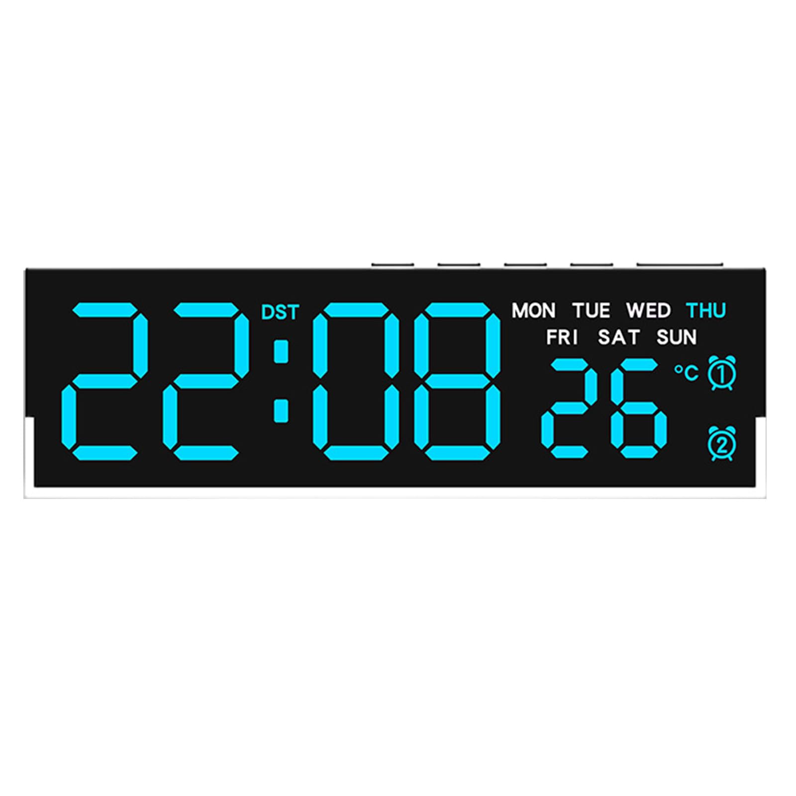 Woedpez Alarm Clocks Digital Clock Night Light Digitals Alarms Clocks with Indoor Temperature Desk for Bedroom Living Room Desk Alarm