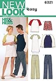 New Look Sewing Pattern 6321 Miss/Men Sleepwear, Size A (All Sizes)