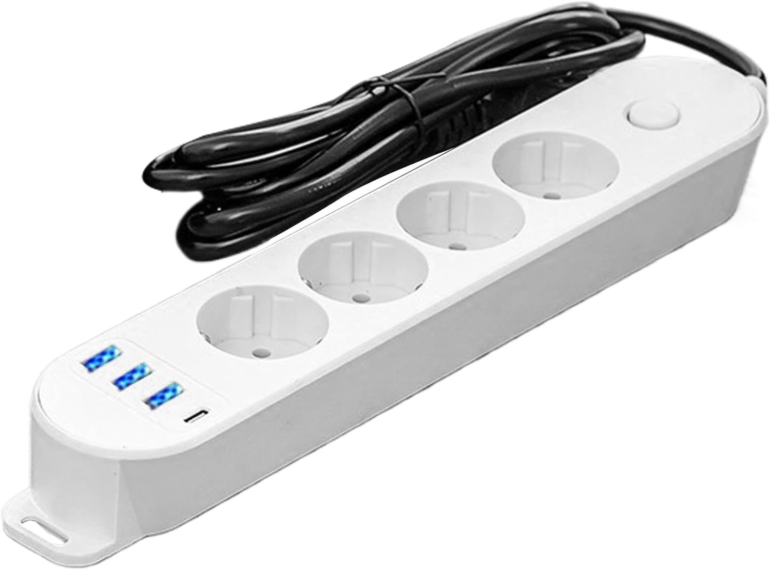 Travel Plug Adapter - Travel Plug Adapter Strip | European Standard Multi-Socket Plugs Strip with USB 5V2.1A Output | Safe Outlet Extender for Home and Dorm - Image 1 of 9