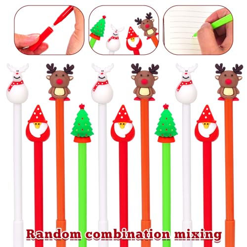 Set de 36 bolígrafos de gel navideños con diseño festivo miniatura 3