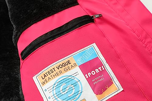 Image of MOERDENG Women's Waterproof Ski Snow Jacket Winter Warm Hooded Snow Coat Mountain Windproof Ski Jacket For Women