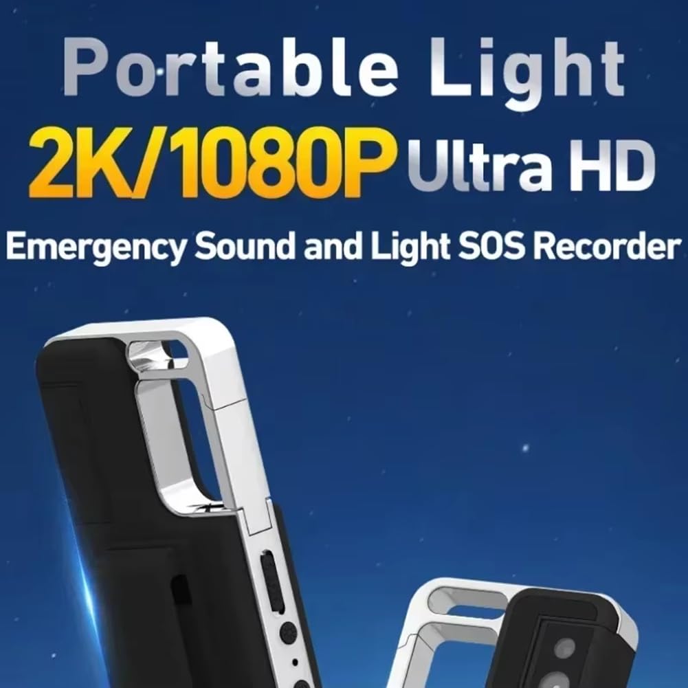 Osmond Mini Cámara HD 2K con para Iluminación Exterior, Videocámara Deportiva 1080P, Grabadora de Video con Clip Trasero Impermeable para Motocicletas