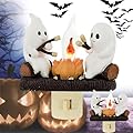 Ghost Campfire Light Indoor Figurine Lamps Halloween Ghost Campfire Flickering Night Light Halloween Decoration Halloween Gifts Campfire Night Light Plug into Wall