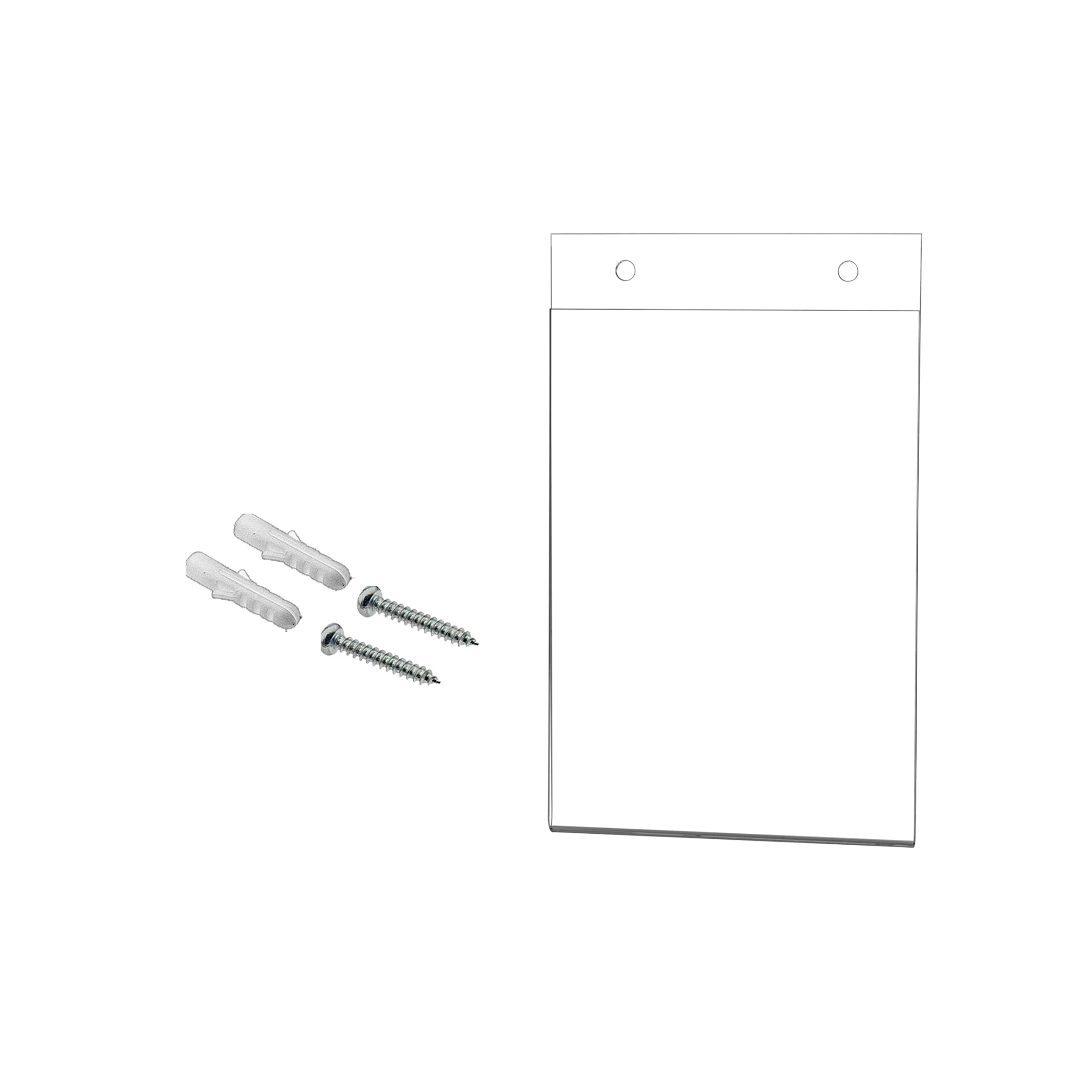 20 Pack Sign Holder for 5" x 7" for Menus Notices and Announcements with Predrilled Holes and Hanging Hardware Clear Acrylic for Government Offices