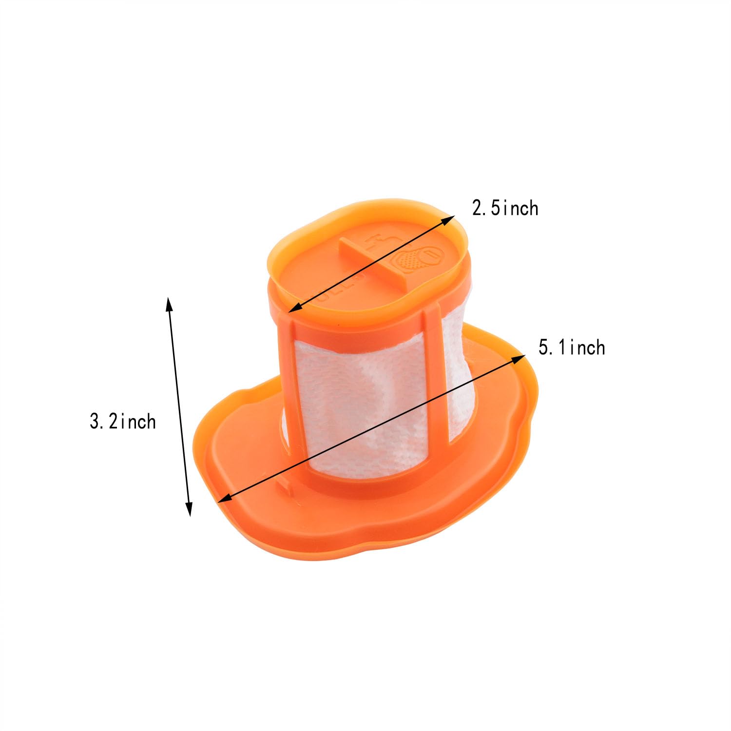 DGZZI Replacement Filter Compatible with Handheld Vacuum Cleaners Double Nano HHVKF10 For Absorbing Fibres Breadcrumbs Biscuit Crumbs Vegetable Crumbs