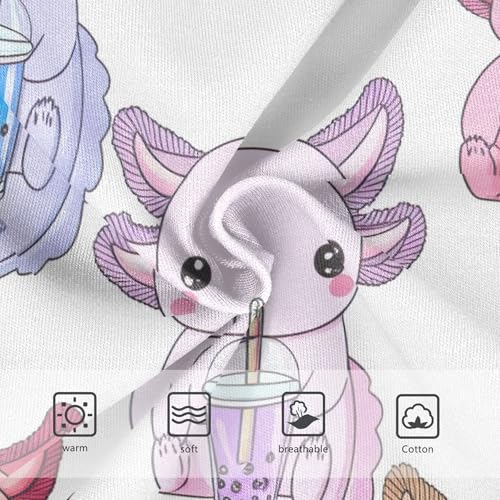 Cotton Toddler Underwear Floral Cute Colorful Axolotls Bubble Tea Cute Panties Girl Durable Underpants Briefs 2t3