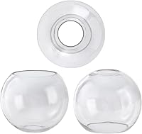GoldSwiftsHome 3 Pack 5.9" Clear Glass Globes - 1-5/8" Fitter Replacement Shades for Pendant Lights, Wall Sconces, Chandeliers