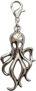 2pcs in Set Creative Ocean Jewelry, Octopus Clip on Charm, Stitch Marker | Fish Pendant, Zipper Pull / Case / Lanyard Charm