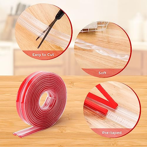 Image of Edge Protector for Baby Proofing, Baby Corner Protector Guards Clear Silicone Soft Corner Protectors with Pre-Taped Adhesive 6.6FT