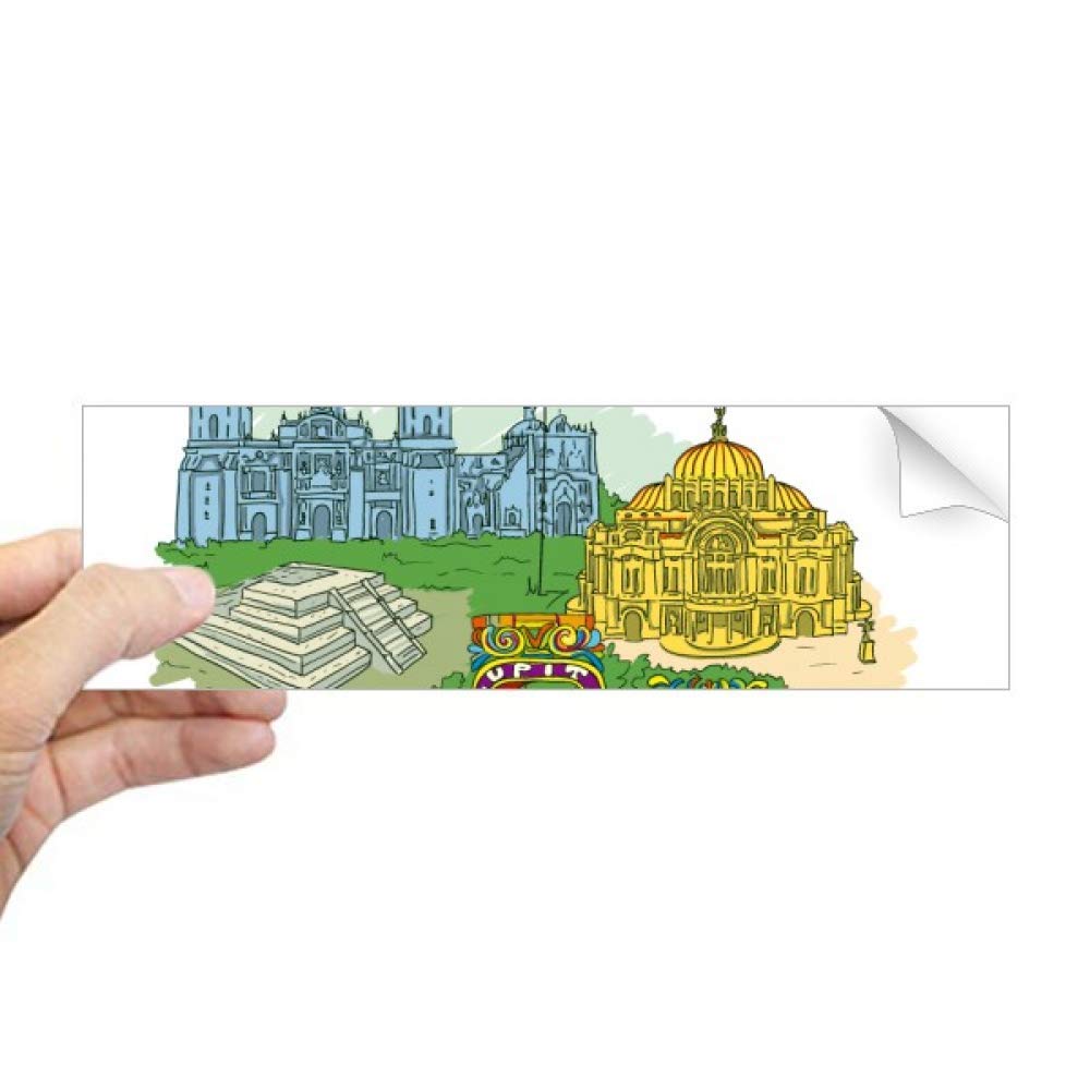 Autocollant pour fenêtre Mexique rectangulaire sticker vitre décoratif extérieur