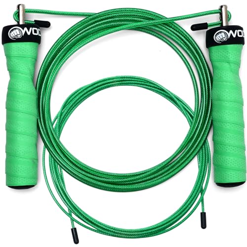 Corde à sauter réglable à double câble de vitesse et lesté pour fitness homme