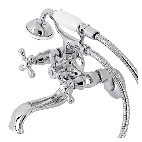 Kingston KS225C Wall Mount Clawfoot Tub Faucet, Polished Chrome