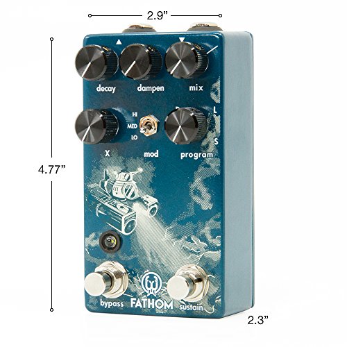 Walrus Audio Pedal de efeitos de reverberação multifuncional Fathom