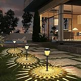 Photo Gallery mifxin confezione da 6 luci solari da giardino per esterni, impermeabili, a led, con interruttore automatico fino a 12 ore, con luce calda, per giardino, prato, vialetto, patio, sentiero (luce calda + Photo Gallery mifxin confezione da 6 luci solari da giardino per esterni, impermeabili, a led, con interruttore automatico fino a 12 ore, con luce calda, per giardino, prato, vialetto, patio, sentiero (luce calda +