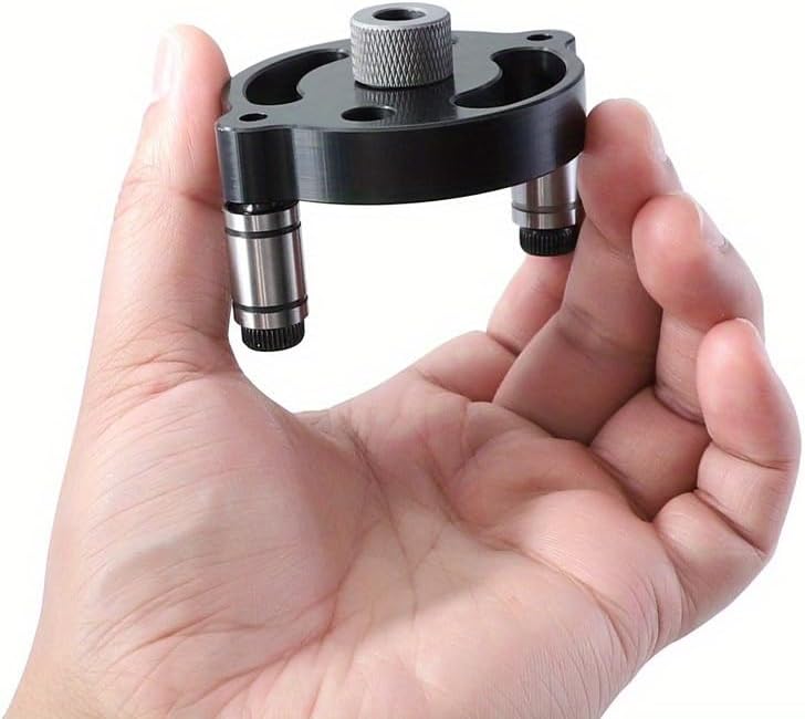 Self-Centering Dowel Jig – 6/8/10mm Wood Panel Hole Locator, Central Drilling Positioning Tool for Woodworking (steel)