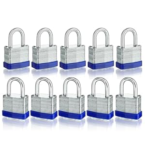 Zeershee SteelGuard 10-Pack Keyed Padlocks
