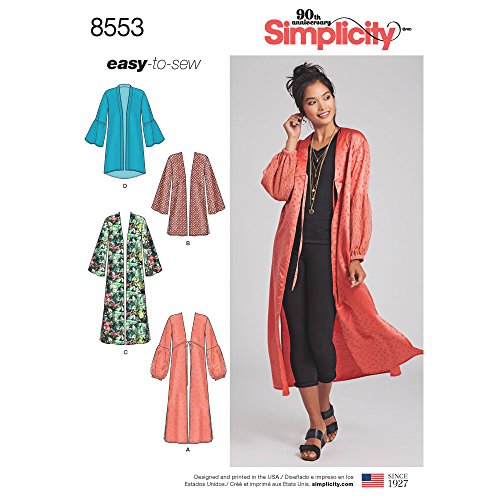 Simplicity US8553A Tops, Vest, Jackets, Coats