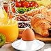 Flexzion Soft Boiled Egg Holder Set - Egg Cups for Soft Boiled Eggs British - Set of 6 Ceramic Egg Holder - Stackable Egg Coddler Cups with Base for Serving, Breakfast, Brunch, White