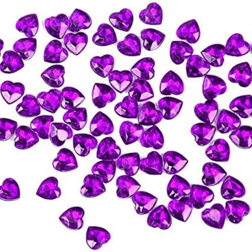 200 Perles en Forme de Cœur Décoration Mariage Decoration Table Violet Decoration Saint Valentin Pour Mariages, Fêtes, Décorations de Table, Décorations de Vases...