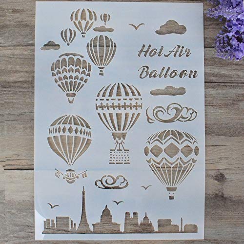 DIY Decorative Balloon Stencil Template for Painting on Walls Furniture Crafts (A3 Size)