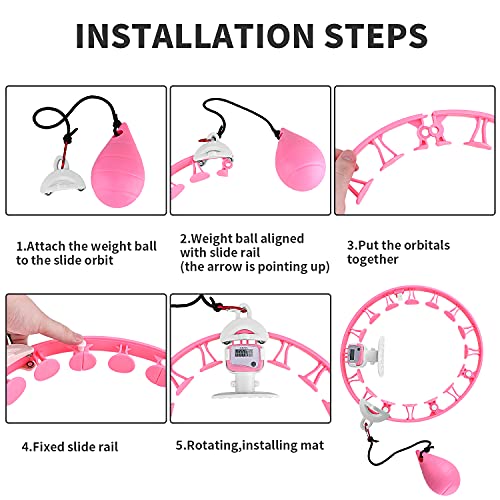 HOMALZ Hoop Smart Hula Hoop con nodi massaggianti